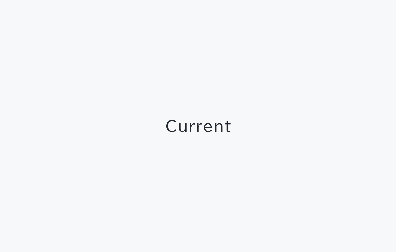 現在のページを表すBreadcrumb Item。「Current」というテキストが通常のテキスト色で表示されます。
