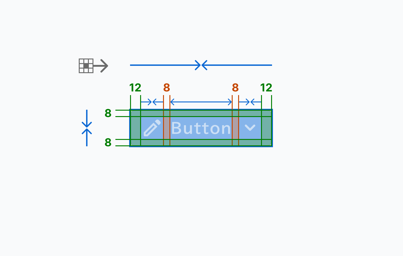 mdサイズの寸法仕様を示す図。