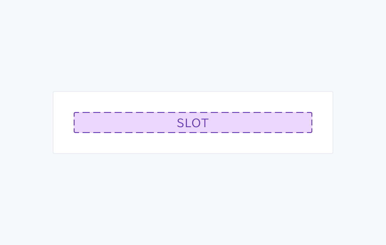 isFooter false のCard。Footerが非表示で、SLOTエリアのみが表示されています。