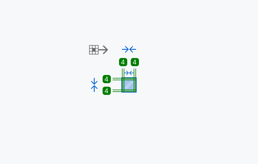 xsサイズの寸法仕様を示す図。