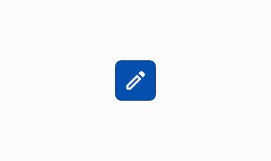Hover状態のButton。Enable状態よりも濃い青色を基調としたSolidスタイルのアイコンボタンです。