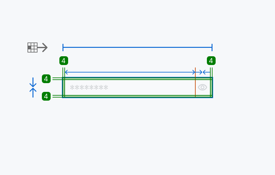 Size smの寸法仕様を示す図。