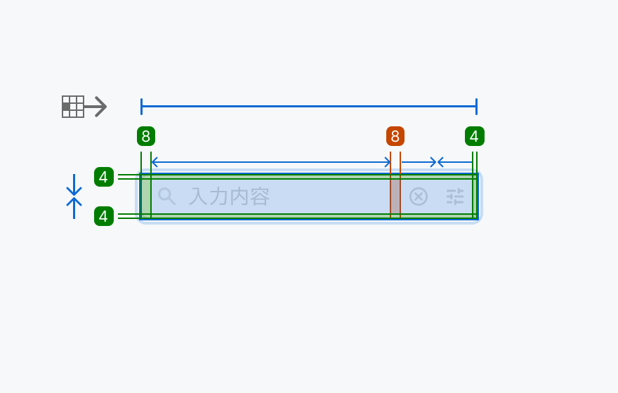 Size smの寸法仕様を示す図。
