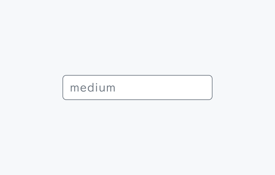 Size mdのInput