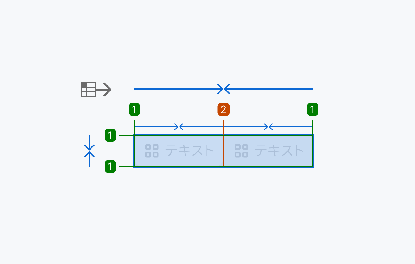 smサイズの寸法仕様を示す図。